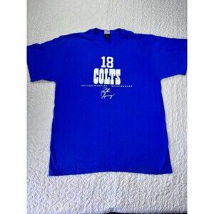 NFL Indianapolis Colts Royal Blue Peyton Manning Tshirt size XL 100% cotton